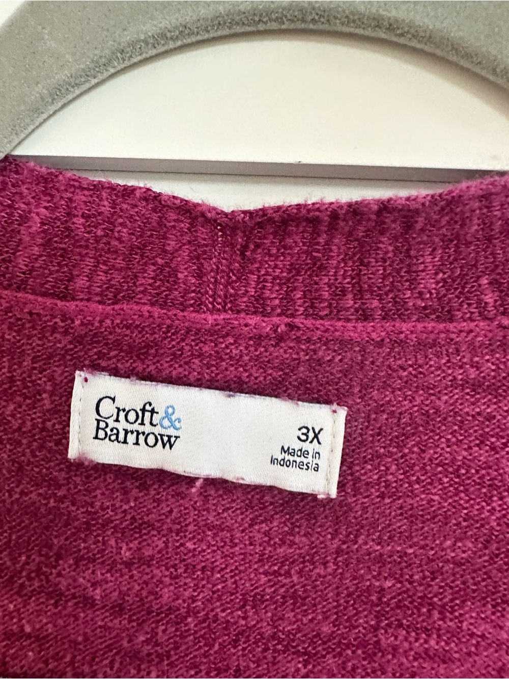 croft & barrow Open-Front Cardigan - Raspberry - Picture 2 of 2